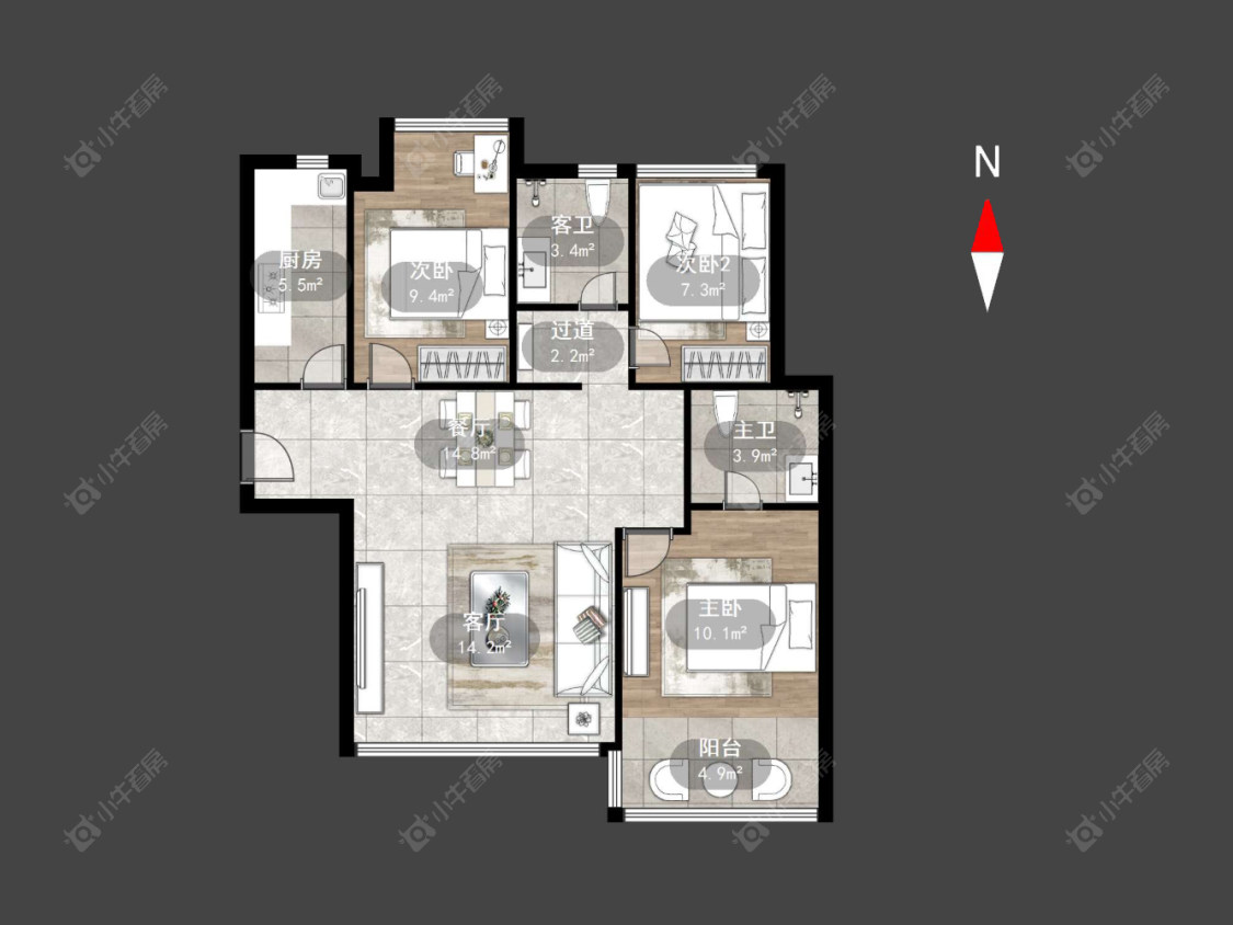 常州锦绣天地在售二手房源户型图_小牛看房