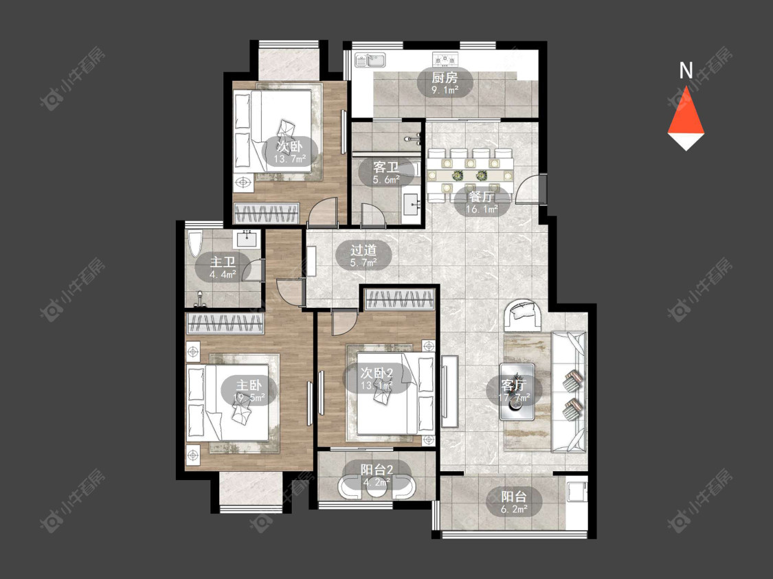 随园锦湖公寓房源户型图 常州随园锦湖公寓在售二手房源户型图_小牛看房