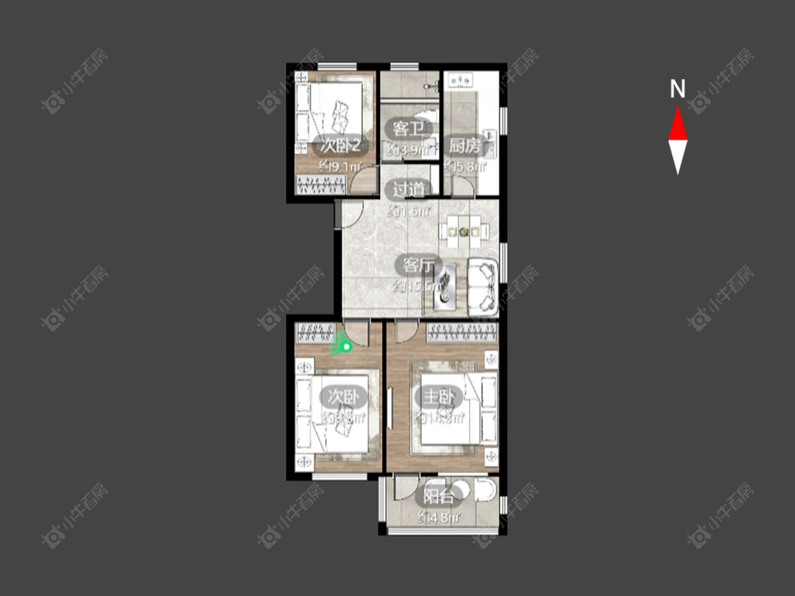 常州红梅东村在售二手房源户型图_小牛看房