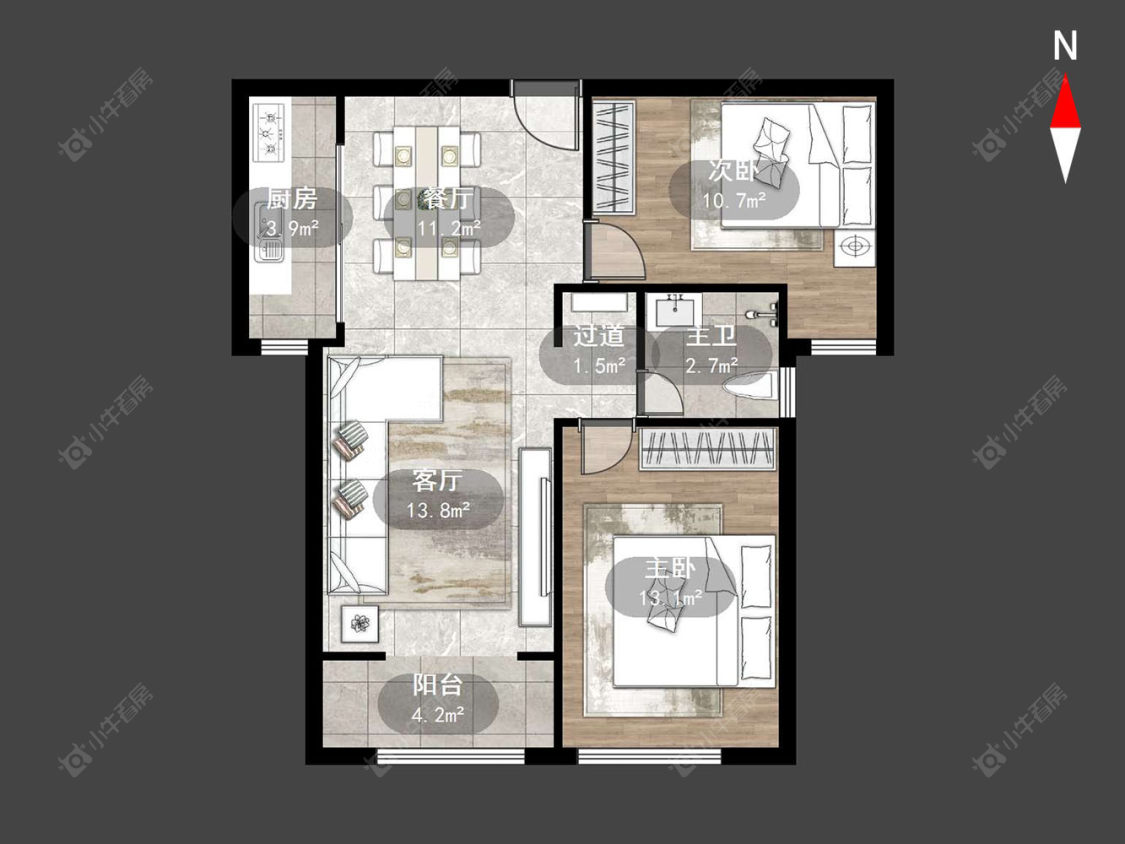 常州雨润城在售二手房源户型图_小牛看房