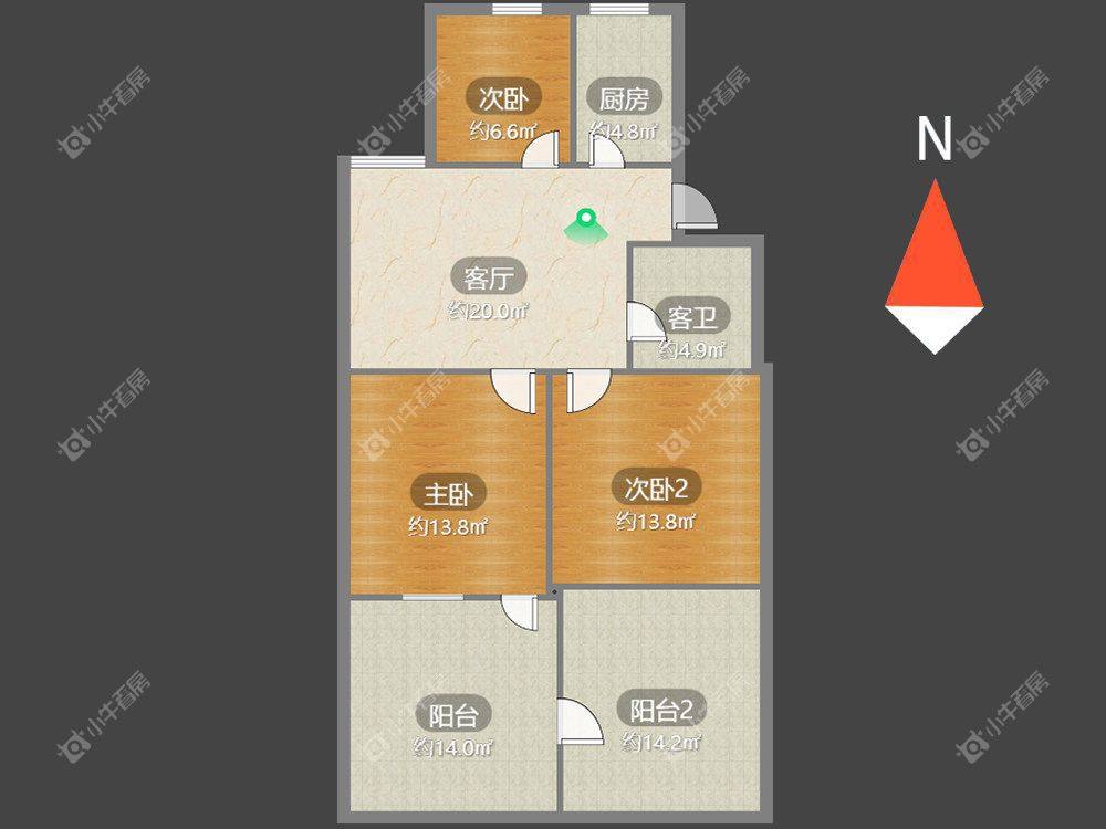 常州花东二村在租房源户型图_小牛看房