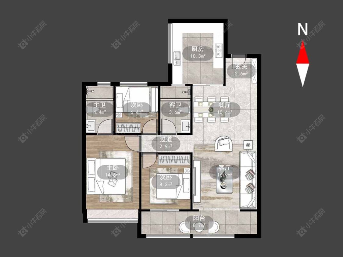 常州新城都荟在售二手房源户型图_小牛看房