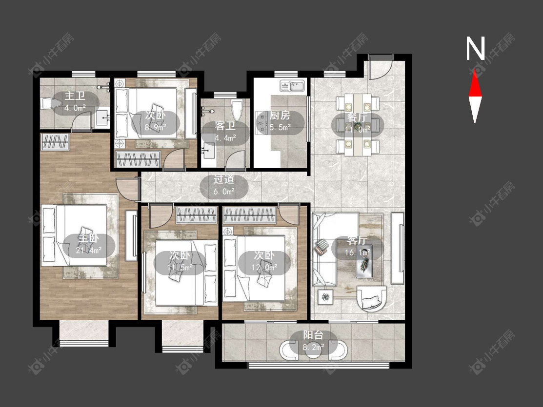 常州竹韵茗苑在售二手房源户型图_小牛看房