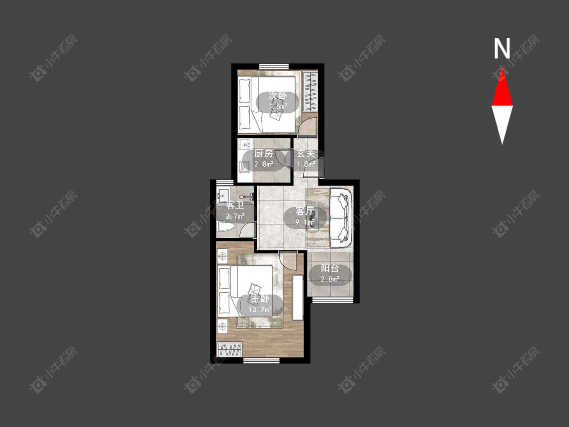 常州翠竹新村南区在售二手房房源户型图_小牛看房