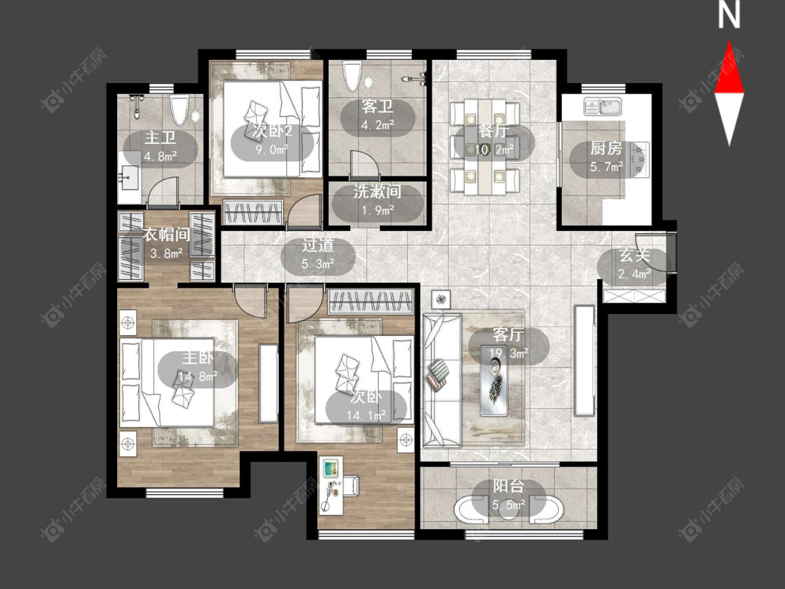 常州香溢紫郡二期在售二手房源户型图_小牛看房