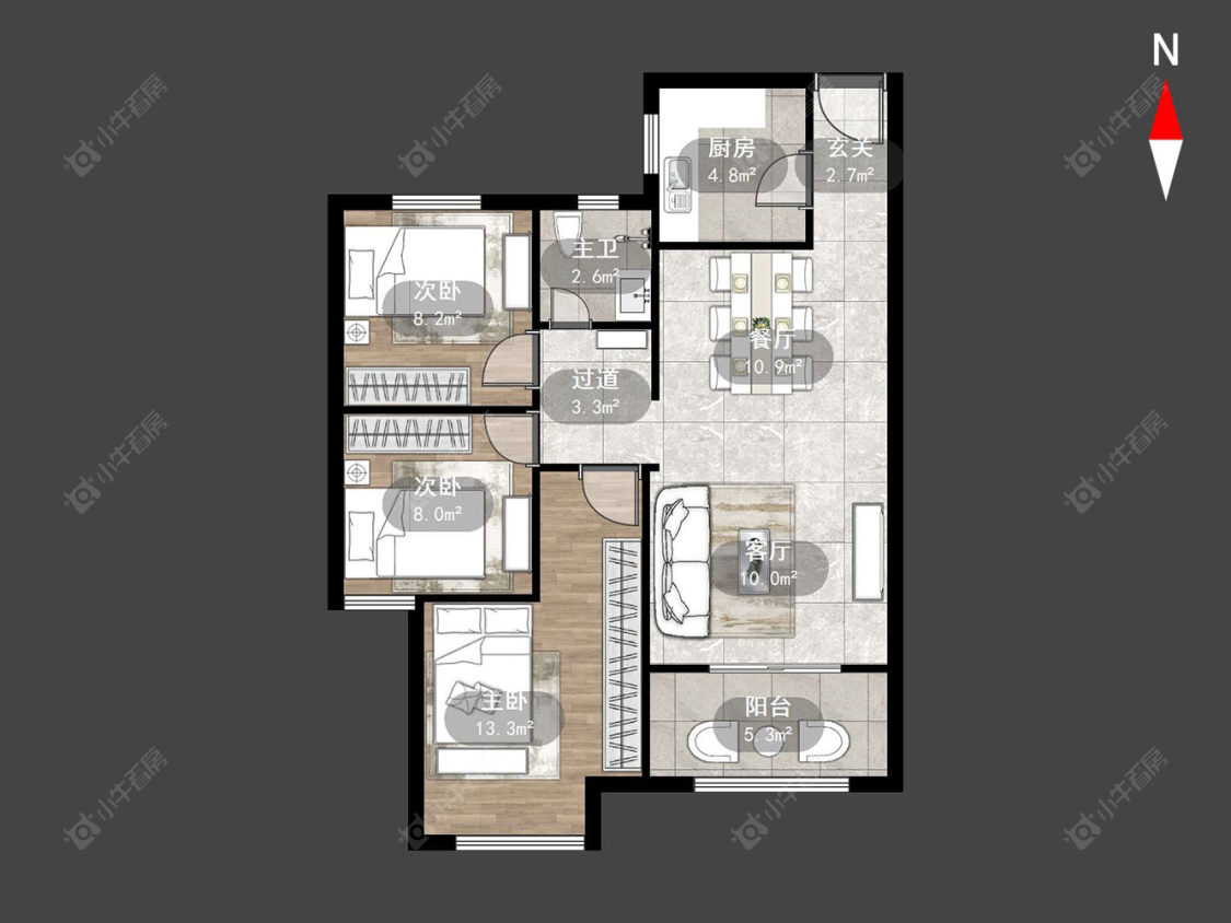 常州路劲城一期在售二手房源户型图_小牛看房