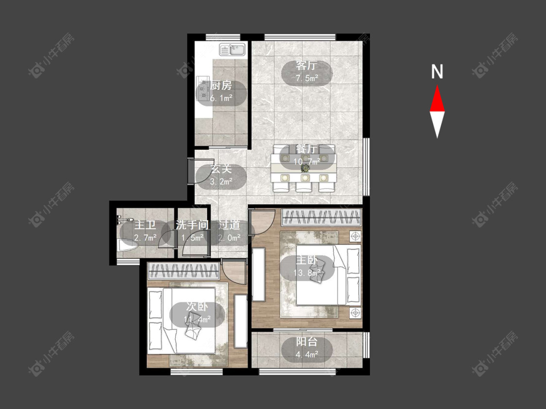 常州新景花苑二期在售二手房源户型图_小牛看房