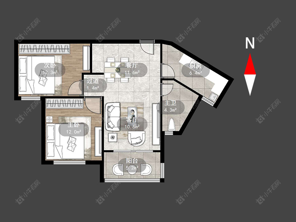 星河丹堤五区房源户型图 常州星河丹堤五区在售二手房源户型图_小牛看房