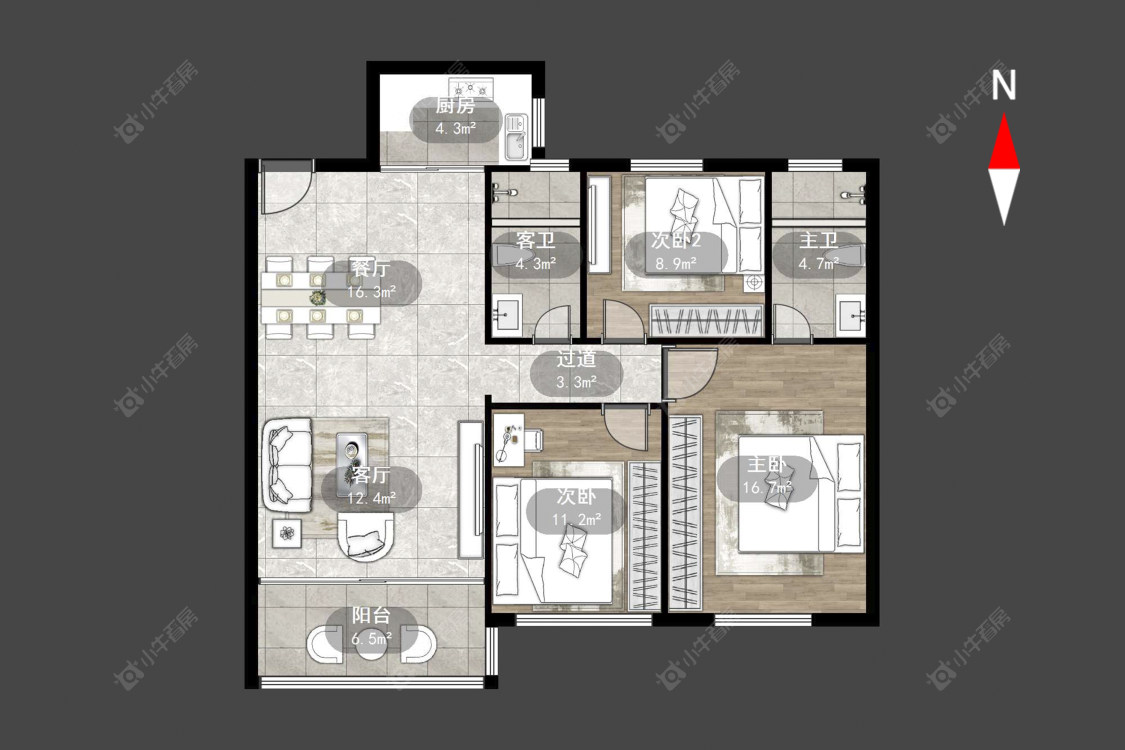 常州随园金麟府在售二手房源户型图_小牛看房