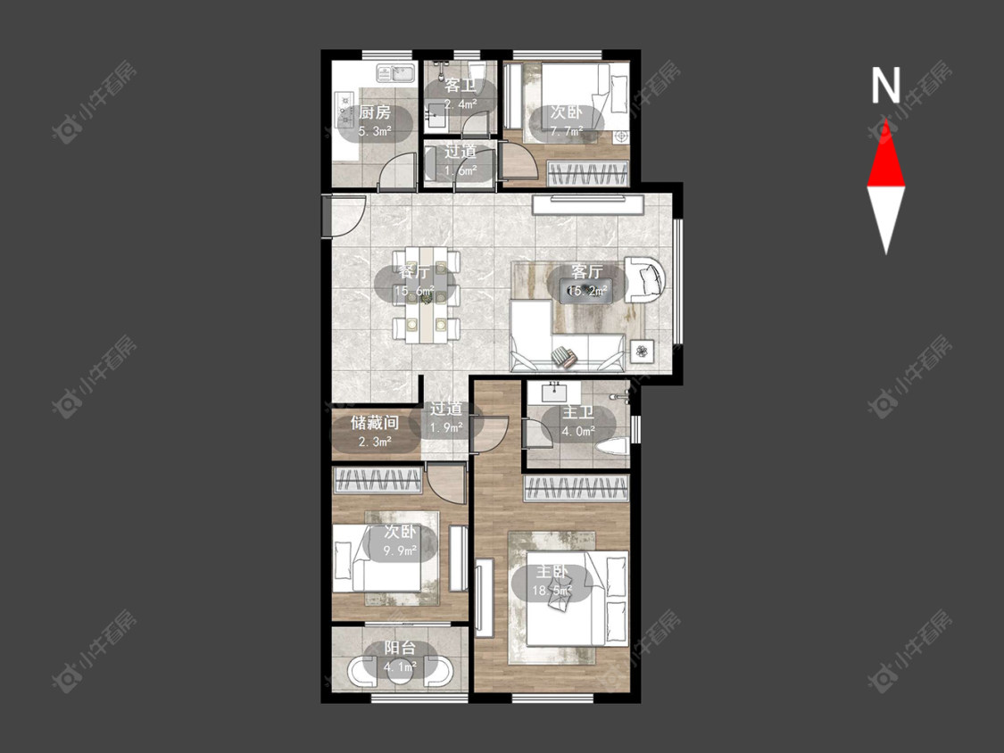常州路劲城市主场在售二手房源户型图_小牛看房
