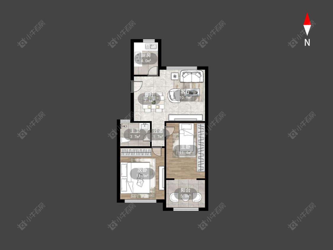 常州新城香溢俊园在售二手房源户型图_小牛看房