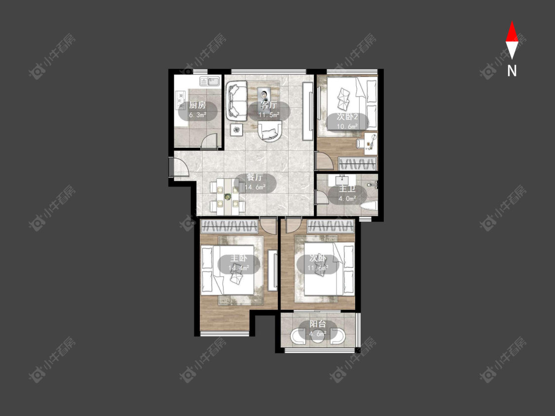 常州迎宾秀园在售二手房源户型图_小牛看房