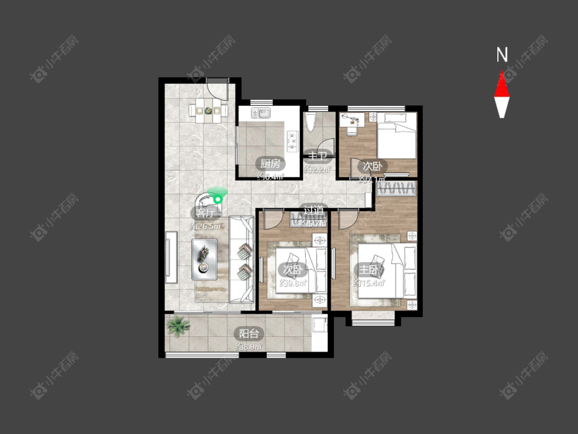泰和之春房源户型图 常州泰和之春在售二手房源户型图_小牛看房
