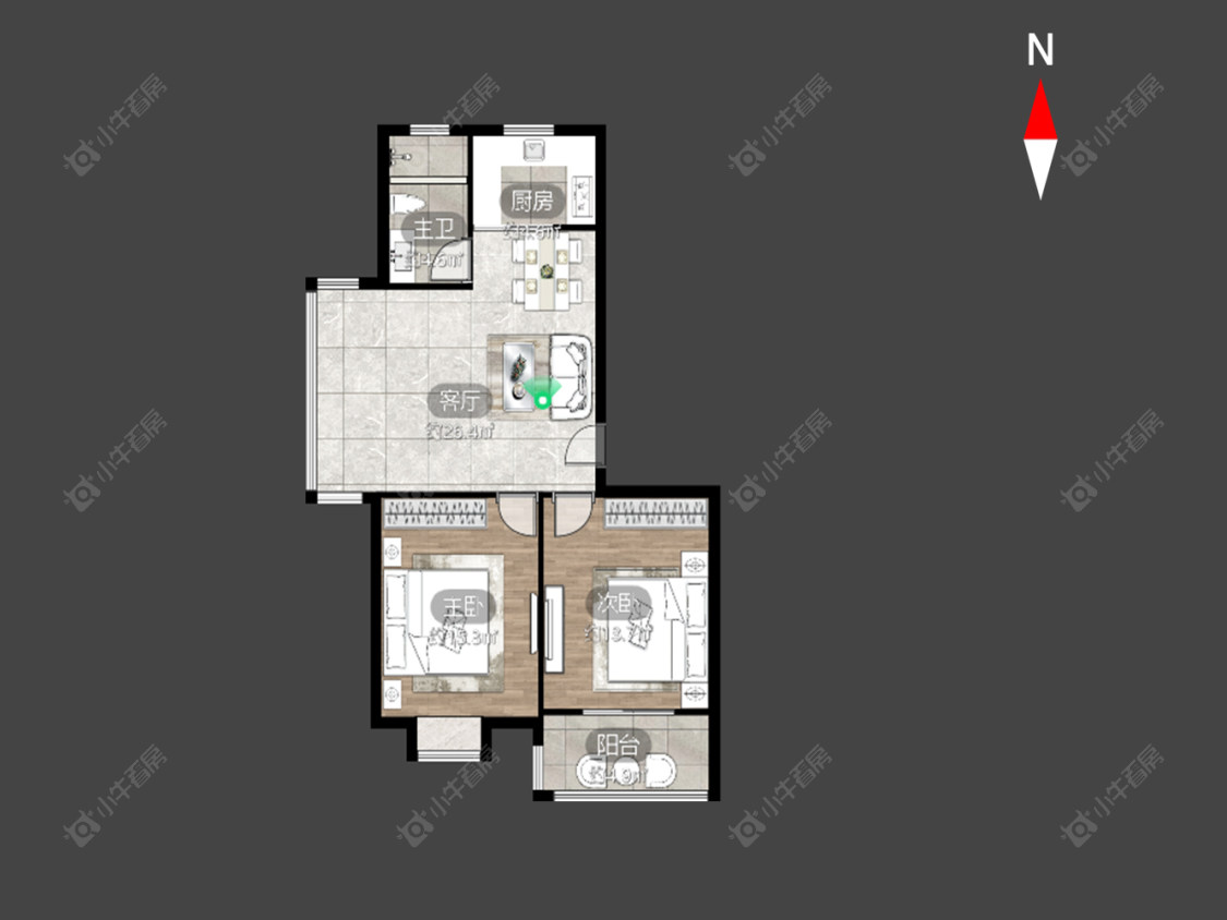 常州景潭花园E区在售二手房源户型图_小牛看房