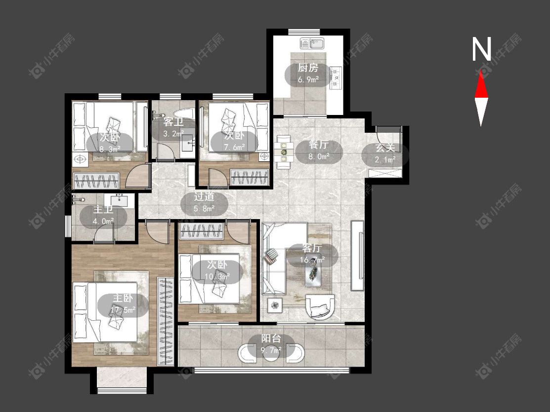 华润国际六期房源户型图 常州华润国际六期在售二手房源户型图_小牛看房