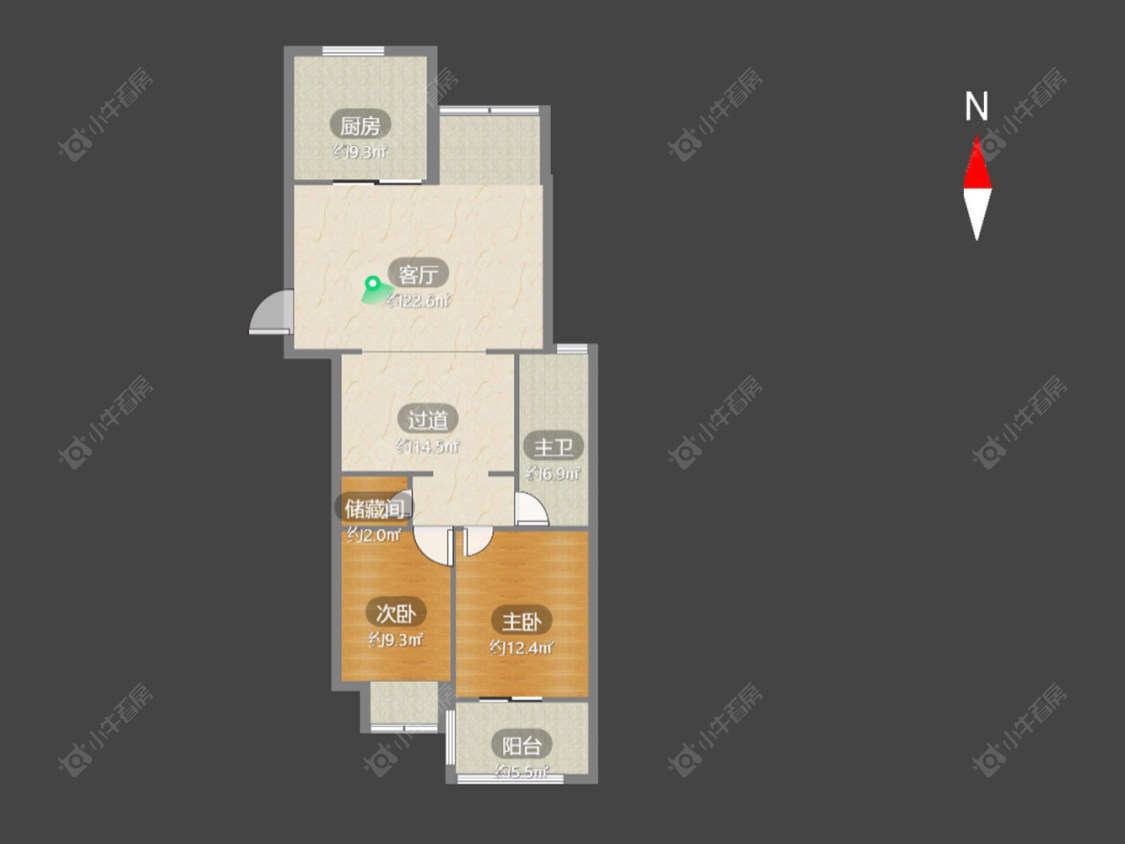 九洲新世界花苑房源户型图 常州九洲新世界花苑在售二手房源户型图_小牛看房