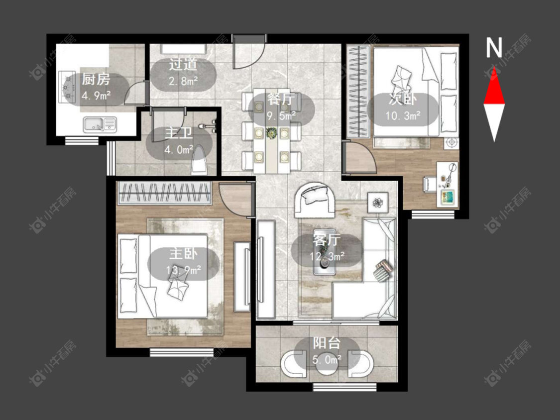 常州锦绣天地在售二手房源户型图_小牛看房