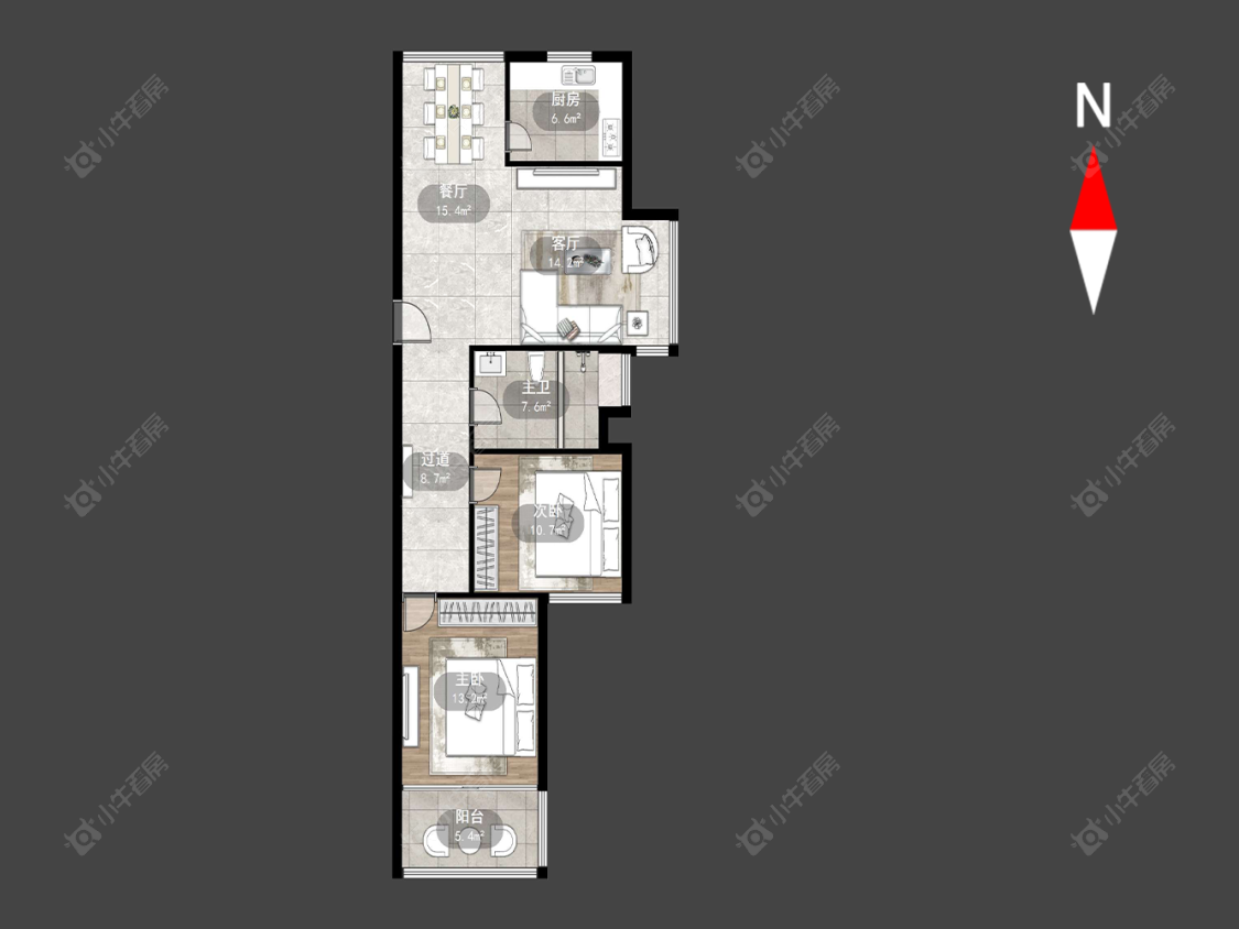 常州福地聚龙苑在售二手房源户型图_小牛看房