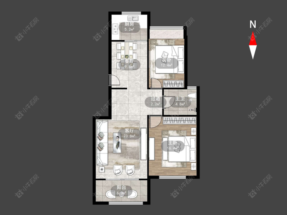 常州顺园六村在售二手房源户型图_小牛看房
