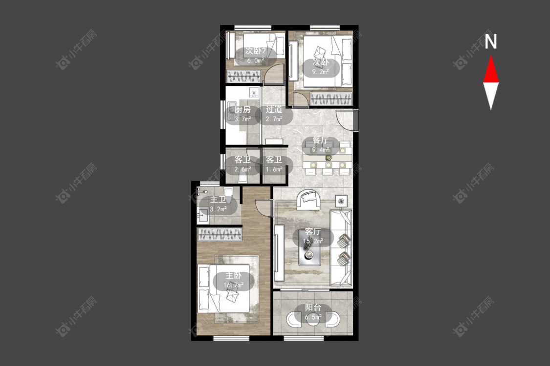 常州玉兰广场四期在售二手房源户型图_小牛看房