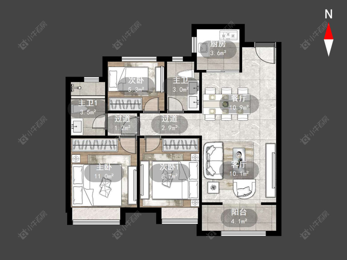 桃李东方房源户型图 常州桃李东方在售二手房源户型图_小牛看房