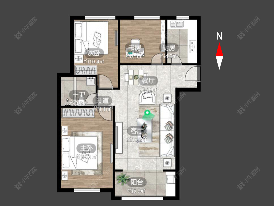 常州绿都万和城七区在售二手房源户型图_小牛看房