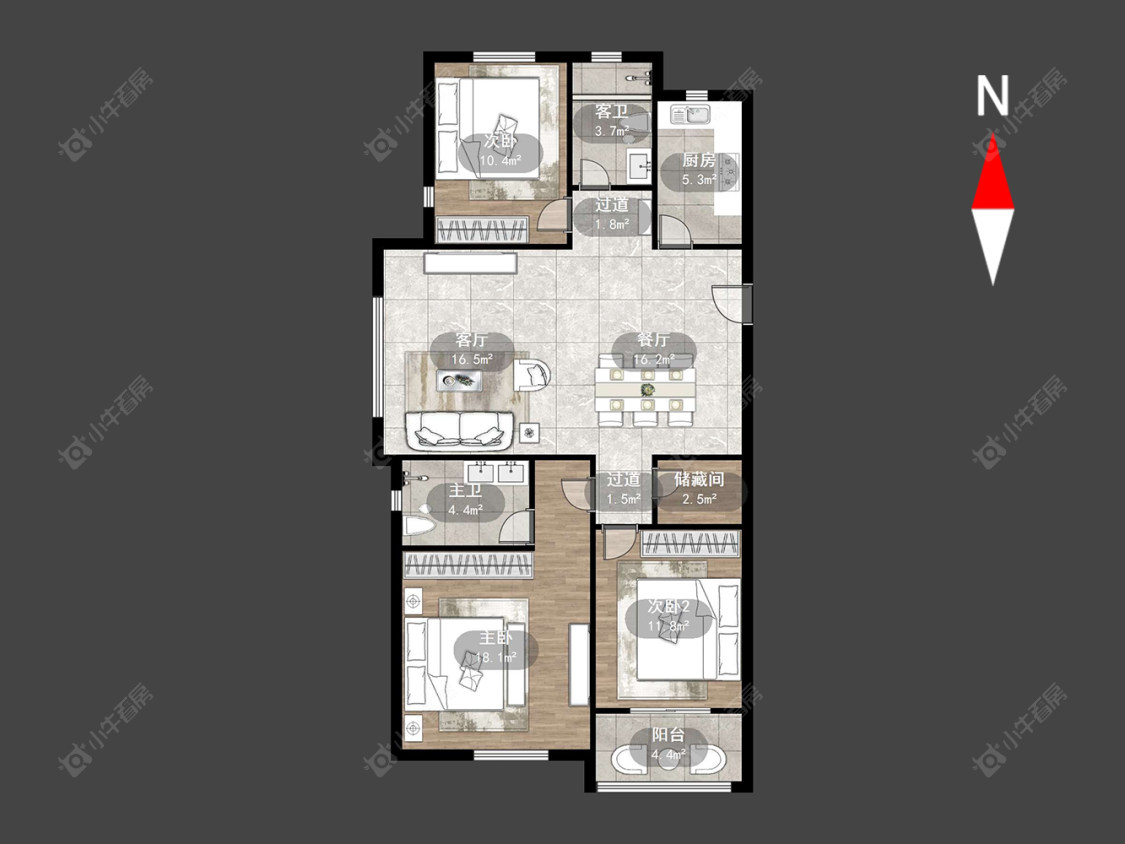 九洲花园二期房源户型图 常州九洲花园二期在售二手房源户型图_小牛看房