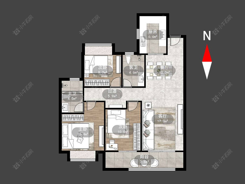 新城金樾房源户型图 常州新城金樾在售二手房源户型图_小牛看房