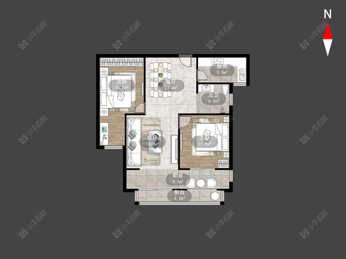 常州青枫壹号在售二手房源户型图_小牛看房