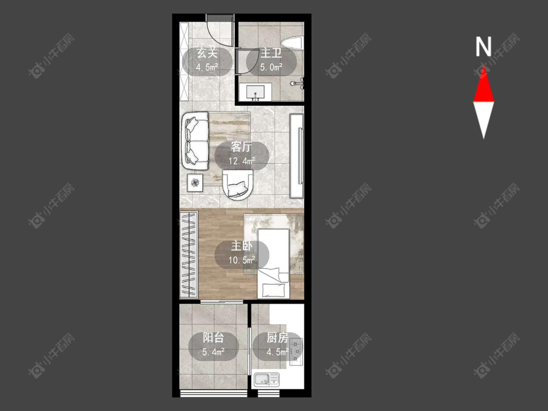 常州新北万达广场在售二手房源户型图_小牛看房