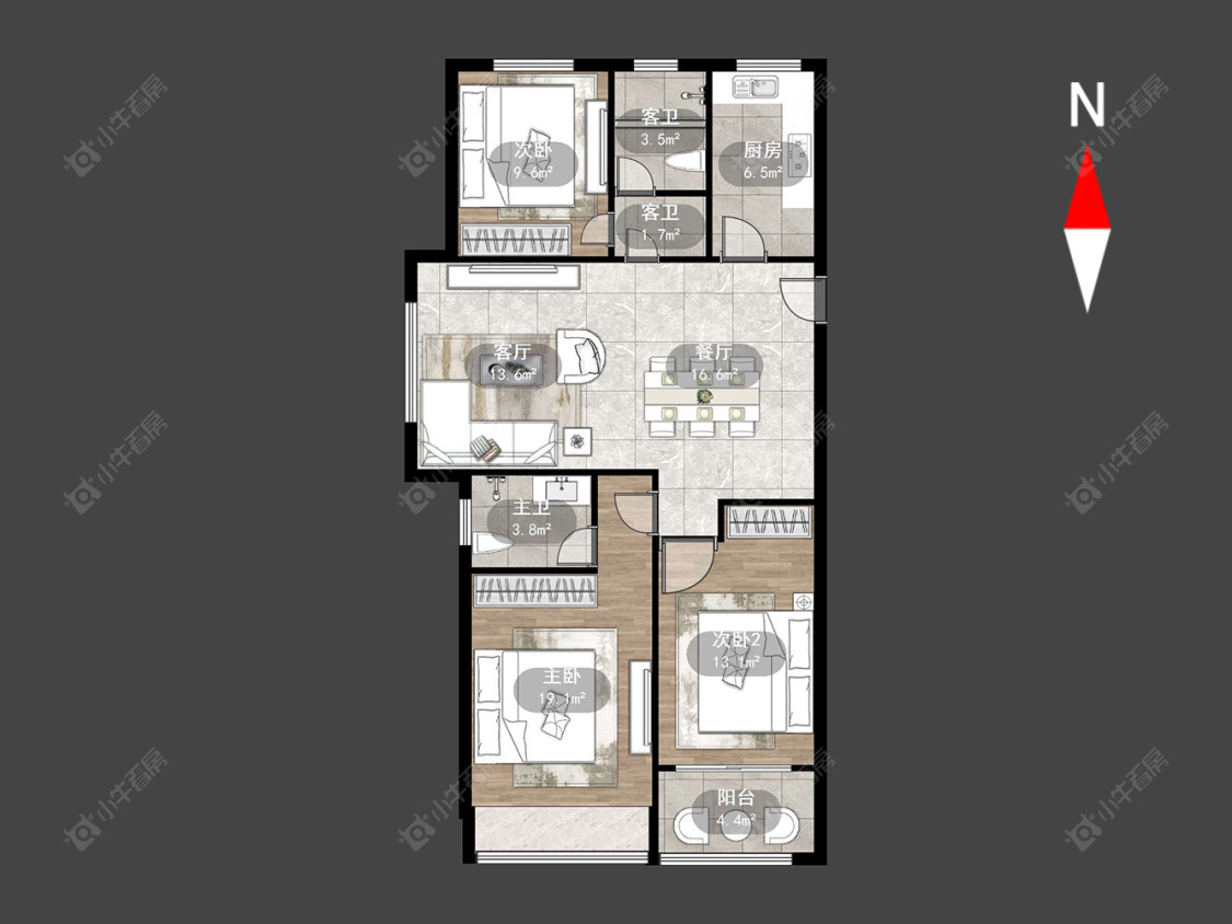 常州百馨西苑五期在售二手房源户型图_小牛看房