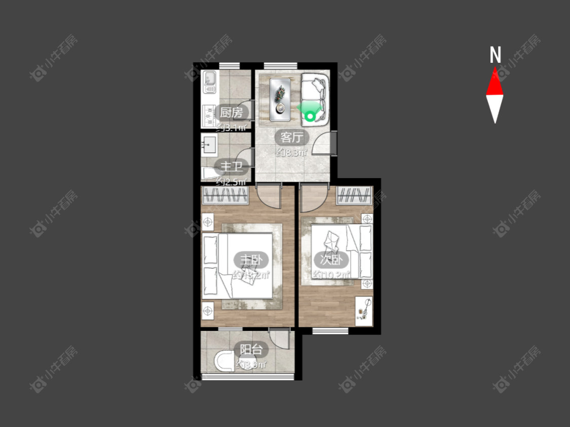 常州丽华一村在售二手房源户型图_小牛看房