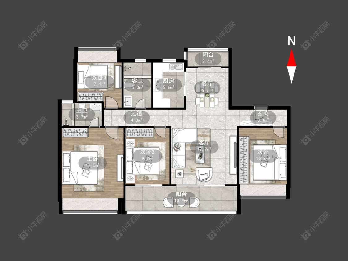 常州龙信臻园在售二手房源户型图_小牛看房