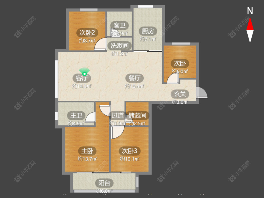 新城和昱云璟苑房源户型图 常州新城和昱云璟苑在售二手房源户型图_小牛看房