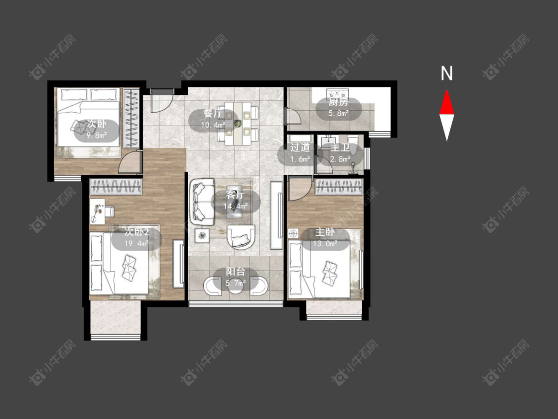 世茂香槟湖三期房源户型图 常州世茂香槟湖三期在售二手房源户型图_小牛看房