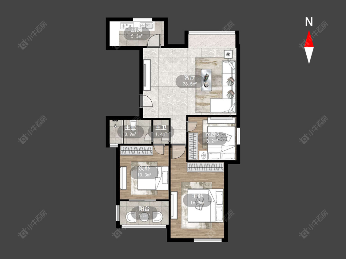 新城长岛房源户型图 常州新城长岛在售二手房源户型图_小牛看房