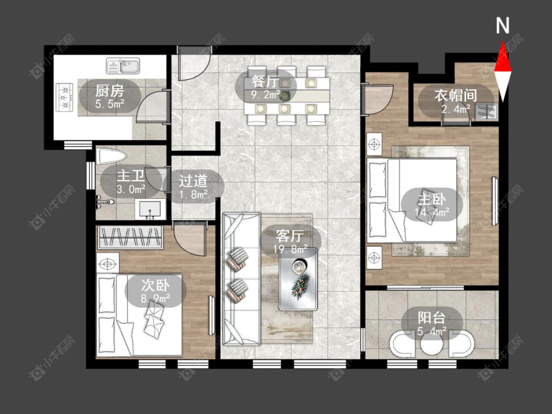 常州凯悦中心在售二手房源户型图_小牛看房