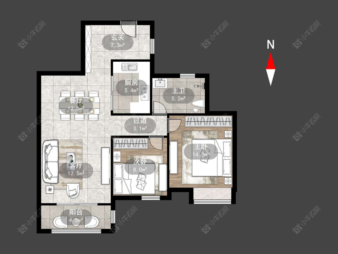 常州绿都万和城二区在售二手房源户型图_小牛看房