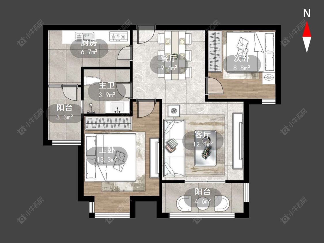 常州御水华庭一期在售二手房源户型图_小牛看房