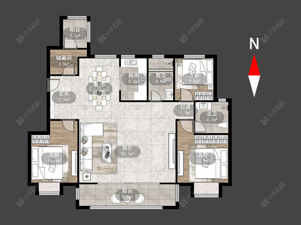 常州金新滟澜湖在售二手房源户型图_小牛看房
