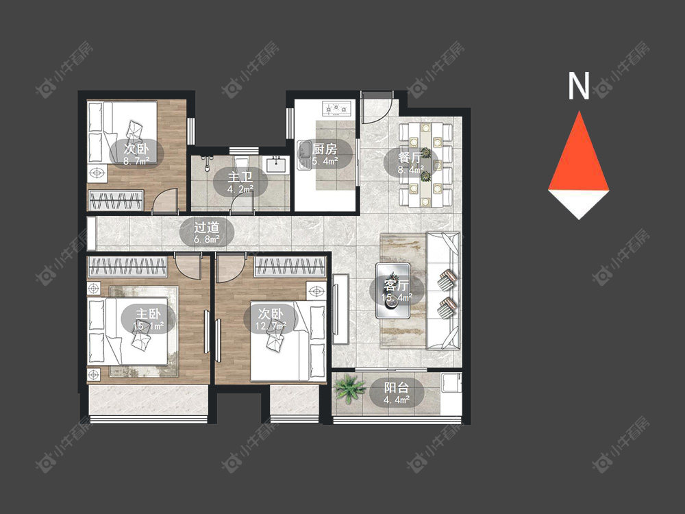 常州德禾豪景在售二手房源户型图_小牛看房