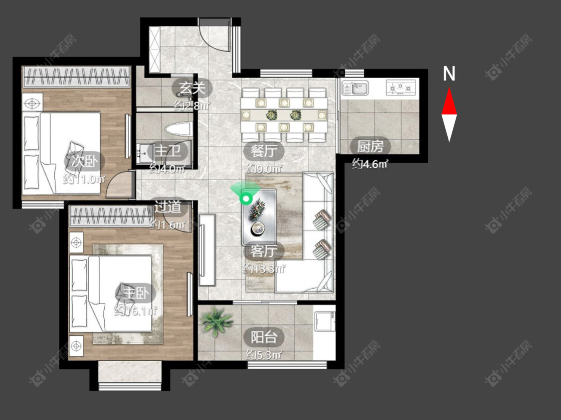 常州福地聚龙苑在售二手房源户型图_小牛看房