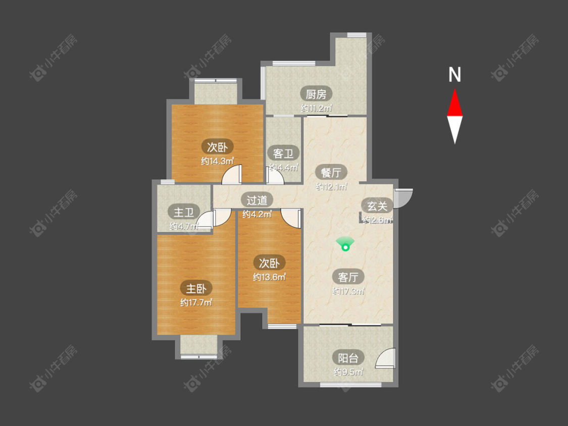 常州大名城西区在售二手房源户型图_小牛看房