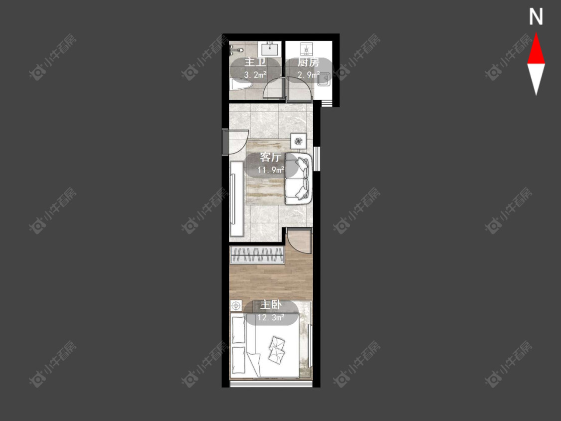 常州东方国际公寓在售二手房源户型图_小牛看房
