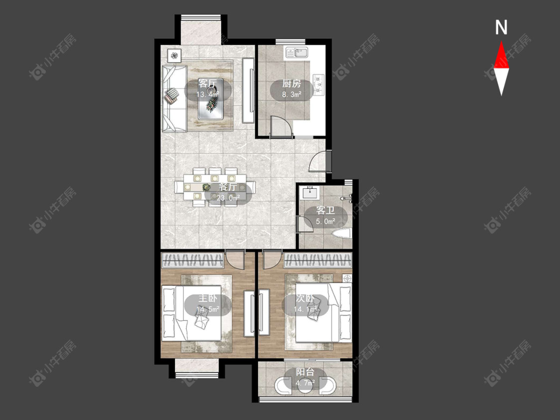 常州鑫福苑一期在售二手房源户型图_小牛看房