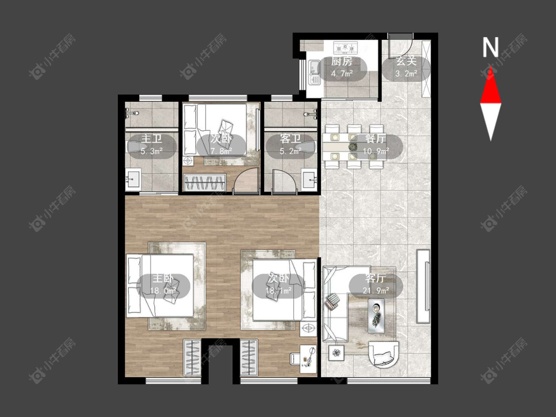 常州路劲城市印象在售二手房源户型图_小牛看房