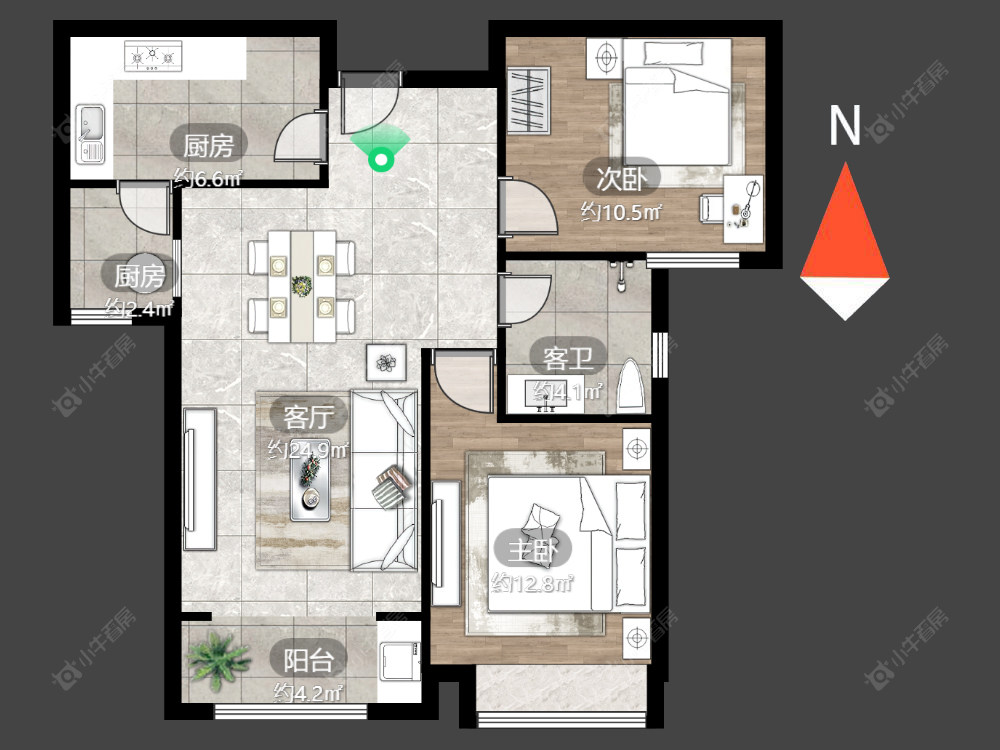 万达中央华城房源户型图 常州万达中央华城在售二手房源户型图_小牛看房