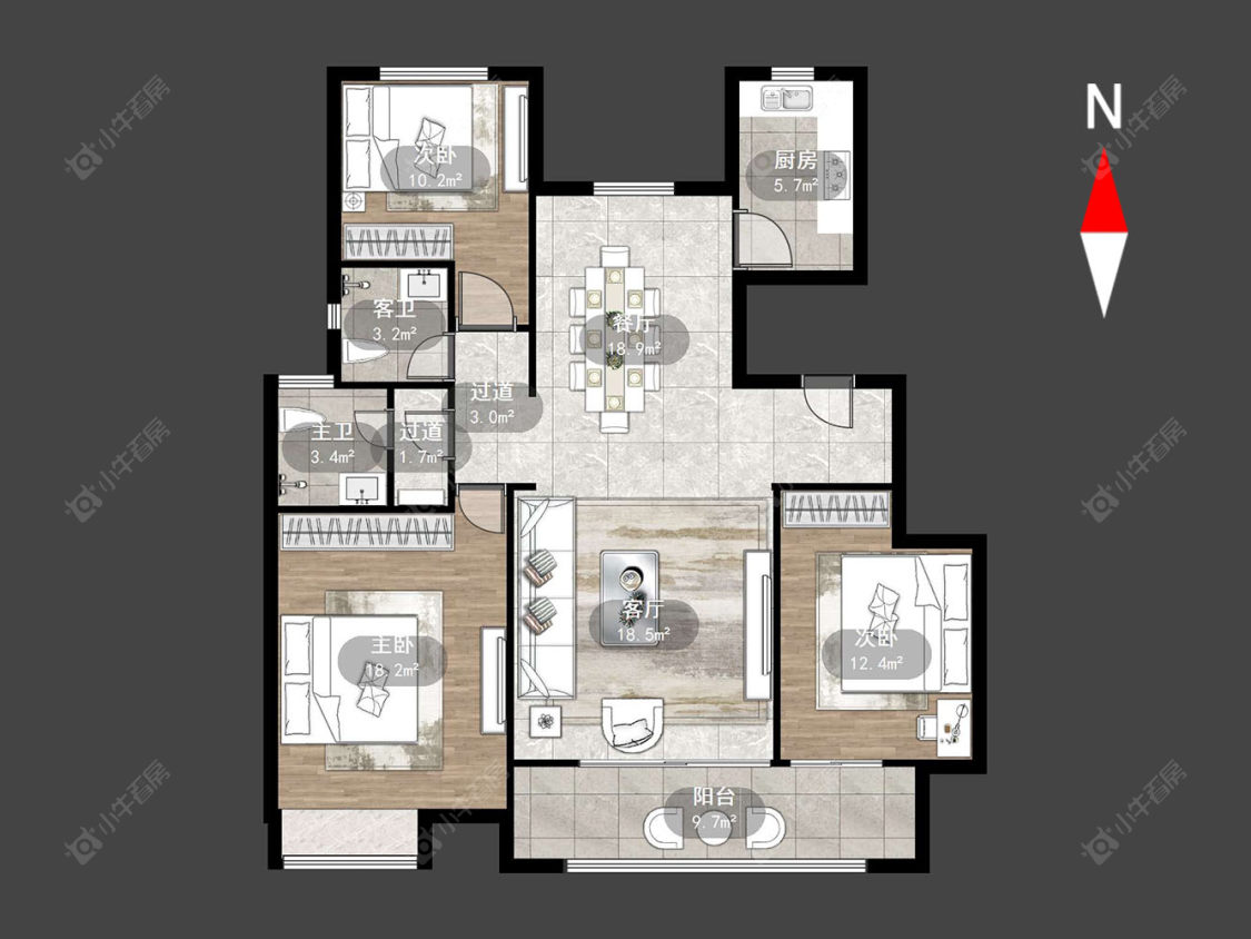 常州龙宸铭著在售二手房源户型图_小牛看房
