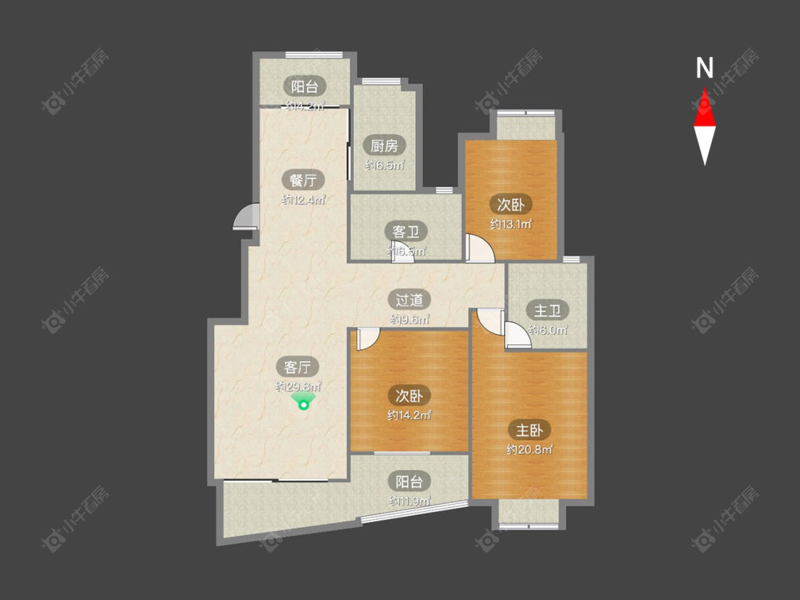 常州聚博花园在售二手房源户型图_小牛看房