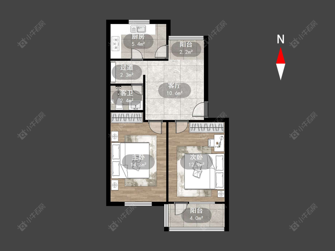 常州坛园在售二手房源户型图_小牛看房